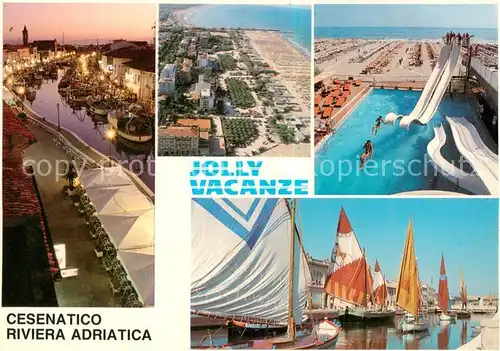 AK / Ansichtskarte  Cesenatico_IT Jolly Vacanze Fliegeraufnahme Details Yachthafen 