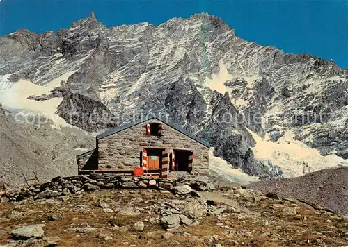 AK / Ansichtskarte Cabane_d_Ar_Pitetta_2786m_VS Val dAnniviers avec le Weisshorn 