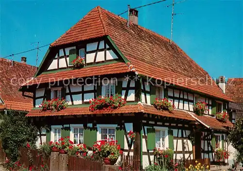 AK / Ansichtskarte Seebach_Bas Rhin Maison a double colombage Seebach Bas Rhin