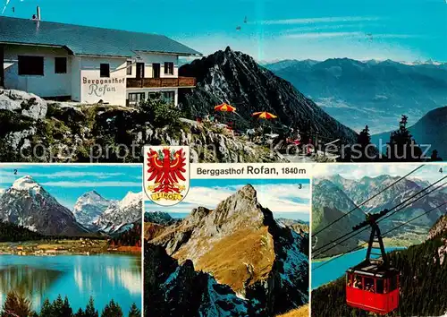 AK / Ansichtskarte 73796589 Rofanhaus_1840m_Jenbach_Tirol_AT Pertisau mit Karwendel Hochiss Rofanseilbahn 