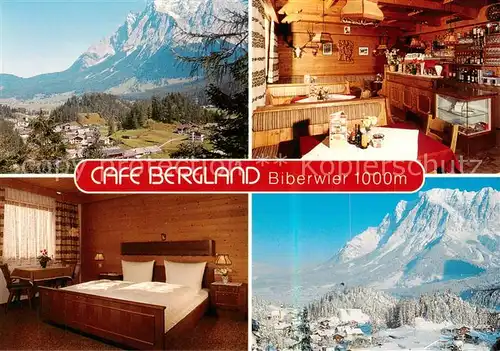 AK / Ansichtskarte 73796602 Biberwier_Tirol Cafe Bergland Gastraum Zimmer Panorama Biberwier Tirol