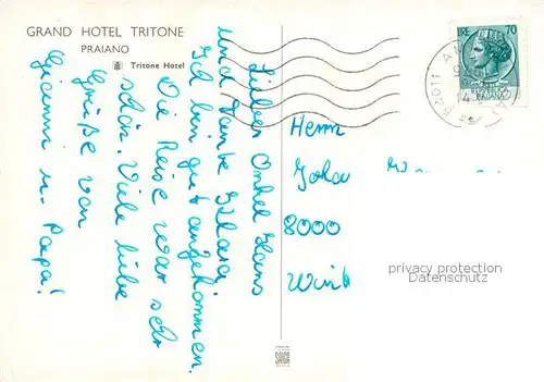 AK / Ansichtskarte 73796625 Praiano_Salerno_IT Grand Hotel Tritone 