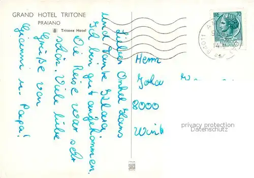 AK / Ansichtskarte  Praiano_Salerno_IT Grand Hotel Tritone 