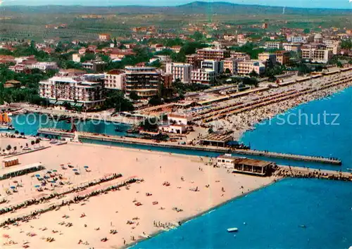 AK / Ansichtskarte 73796626 Riccione_Rimini_IT Darsena e spiaggia viste dall aereo 