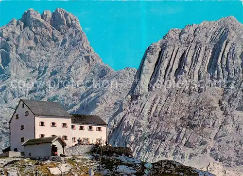 AK / Ansichtskarte  Riemannhaus_2177m_Steinernes_Meer_AT mit Schoenfeldspitze und Wurmkopf 