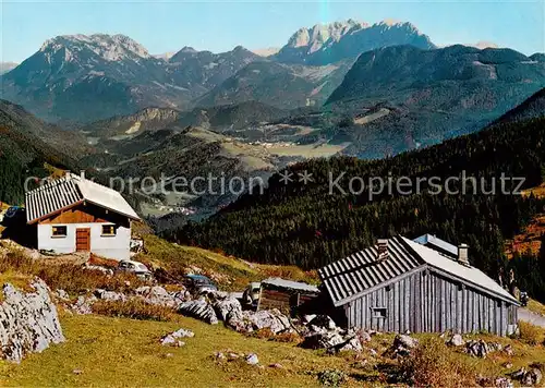 AK / Ansichtskarte  Landl_Thiersee_Tirol_AT Ackeralm mit Hinterthiersee und Kaisergebirge 