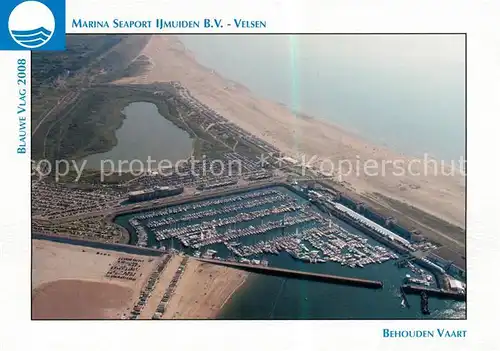 AK / Ansichtskarte 73796642 Velsen_NL Marina Seaport Ijmuiden Fliegeraufnahme 