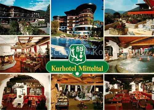 AK / Ansichtskarte 73796670 Mitteltal_Schwarzwald Kurhotel Mitteltal Gastraeume Schwimmbad Hallenbad Terrasse Mitteltal Schwarzwald