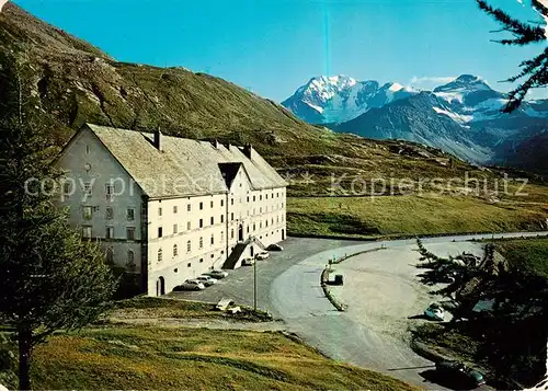 AK / Ansichtskarte Simplonpass Hotel Simplonblick Hospiz mit Fletschhorn und Boeshorn Simplonpass