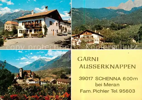 AK / Ansichtskarte 73796676 Schenna_Meran_Trentino_IT Garni Ausserknappen Panorama 