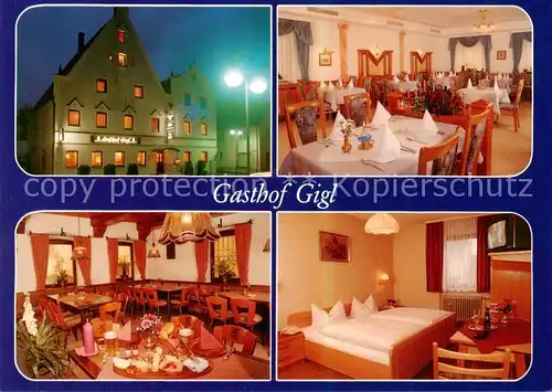 AK / Ansichtskarte  Neustadt_Donau Gasthof Gigl Gastraeume Zimmer Neustadt_Donau