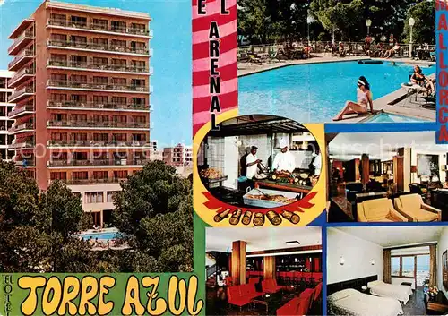 AK / Ansichtskarte  El_Arenal_Mallorca_ES Hotel Torre Azul Pool Kueche Gastraum Zimmer 