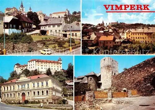 AK / Ansichtskarte 73796705 Vimperk_Winterberg_Boehmen_CZ Vimperku dominuje zamek puvodne rane goticky hrad zalozeny v pol 13 stoleti 
