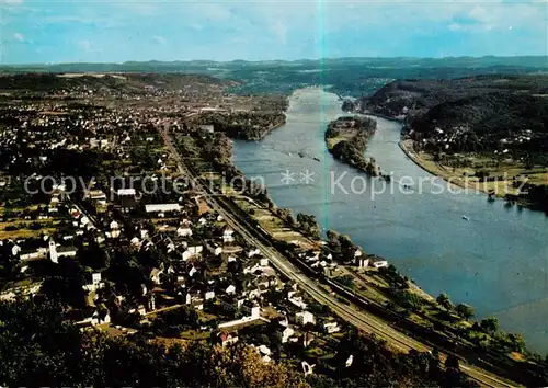 AK / Ansichtskarte 73796738 Bad_Honnef Blick vom Drachenfels auf Rhoendorf Bad_Honnef