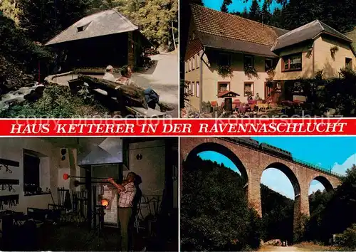 AK / Ansichtskarte  Hinterzarten Haus Ketterer in der Ravennaschlucht Gaststube Hinterzarten