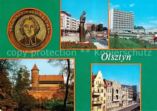 AK / Ansichtskarte  Olsztyn_Allenstein Portret Ignacego Krasickiego Starego Miasta Centrum miasta Hotel Kormoran Gotycki zamek Muzeum i Mazur Ulica Adama Mickiewicza Olsztyn_Allenstein