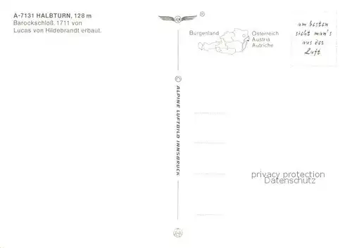 AK / Ansichtskarte  Halbturn Barockschloss Fliegeraufnahme Halbturn