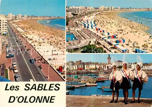 AK / Ansichtskarte Les_Sables d_Olonne_85 Le Remblai La Piscine La Plage Sablaises La Chaume 