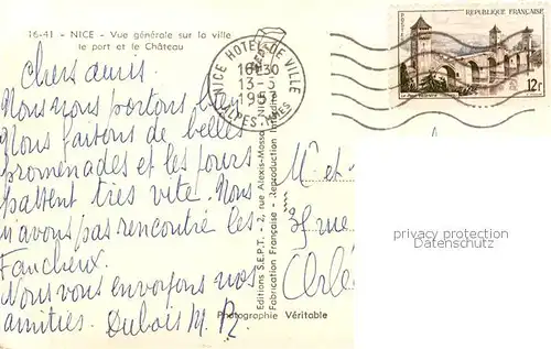 AK / Ansichtskarte Nice__06_Nizza Foto Stadtansicht 