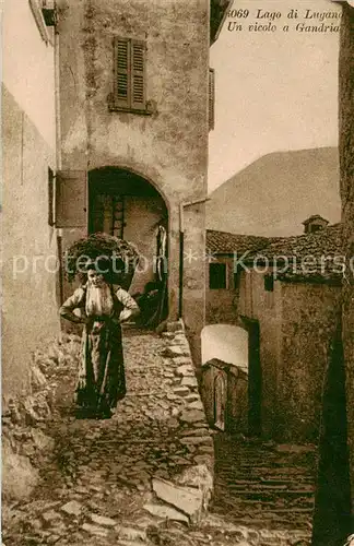 AK / Ansichtskarte Gandria_Lago_di_Lugano un vicolo Gasse Gandria_Lago_di_Lugano