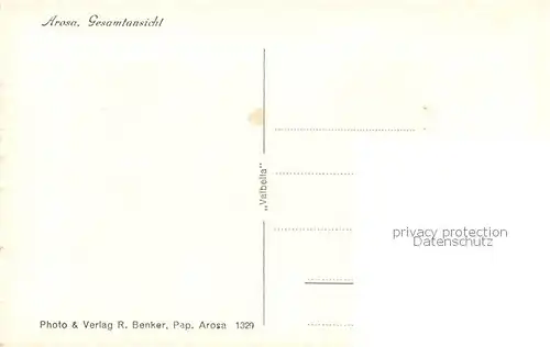 AK / Ansichtskarte Arosa_GR Gesamtansicht Arosa_GR