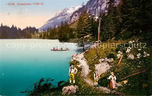 AK / Ansichtskarte Seealpsee_Saentis_IR Bergsee Appenzeller Alpen 