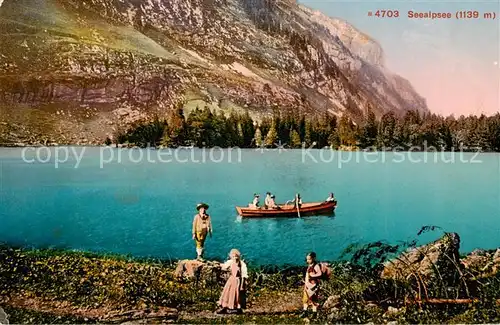 AK / Ansichtskarte Seealpsee_Saentis_IR Bergsee Appenzeller Alpen 