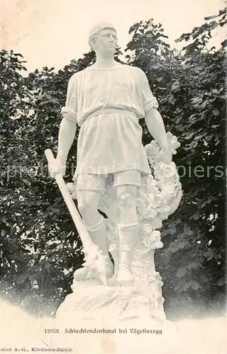 AK / Ansichtskarte Voegelinsegg_Speicher_AR Schlachtendenkmal Statue 