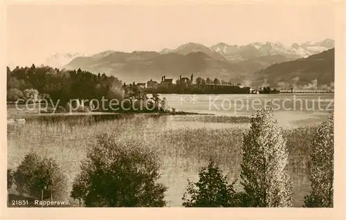 AK / Ansichtskarte Rapperswil_ Jona_Rapperswyl_Zuerichsee_SG Panorama Blick gegen die Alpen Militaerdienst 