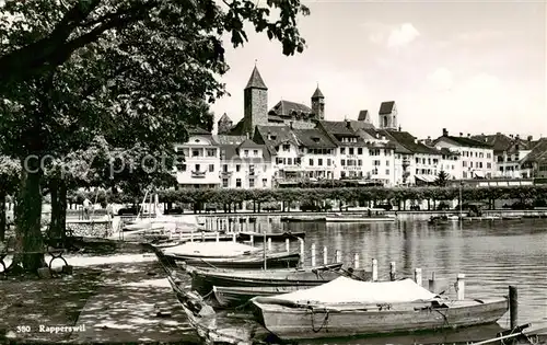 AK / Ansichtskarte Rapperswil_ Jona_Rapperswyl_Zuerichsee_SG Uferpartie am See Bootsanleger 