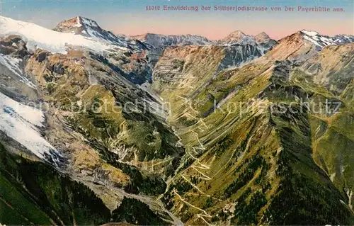 AK / Ansichtskarte  Stilfserjoch_2750m_Passo_dello_Stelvio_IT Entwicklung der Stilfserjochstrasse von der Payerhuette aus 