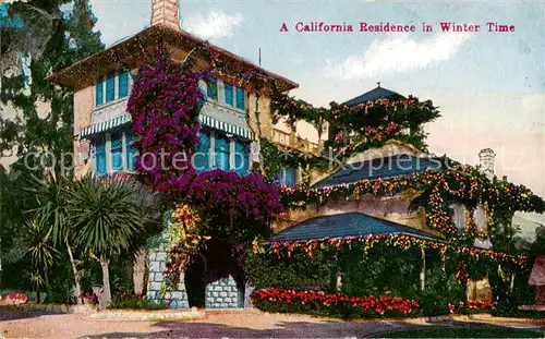 AK / Ansichtskarte 73796890 San_Francisco_California A California Residence in winter time 