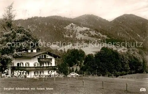 AK / Ansichtskarte  Schoenau_Berchtesgaden Berghof Schapbach mit Totem Mann Berchtesgadener Alpen Schoenau Berchtesgaden