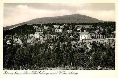 AK / Ansichtskarte  Braunlage Huetteberg mit Wurmberg Braunlage