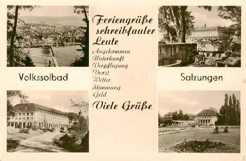 AK / Ansichtskarte  Bad_Salzungen Volkssolbad Kurhaeuser Kurpark Bad_Salzungen