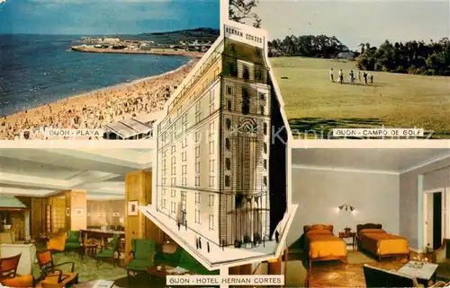 AK / Ansichtskarte  Gijon_ES Playa Campo de Golf Hotel Hernan Cortes 