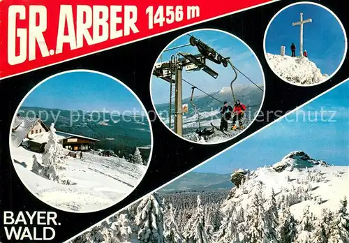 AK / Ansichtskarte 73797018 Sessellift_Chairlift_Telesiege Gr.Arber 1456m Bayer. Wald Bodenmais 