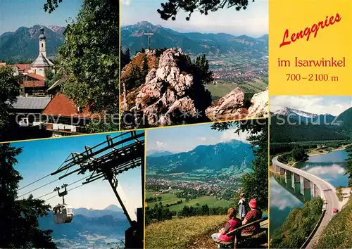 AK / Ansichtskarte  Seilbahn_Cable-Car_Telepherique Lenggries im Isarwinkel 