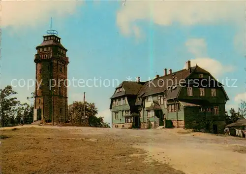 AK / Ansichtskarte  Auersberg_Wildenthal_Erzgebirgskreis HOG Wismut Berghotel und Aussichtsturm 