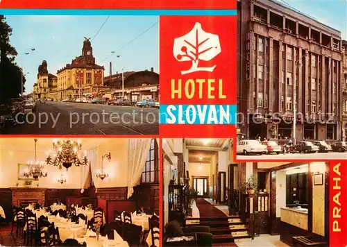 AK / Ansichtskarte  Prag__Prahy_Prague Hotel Slovan Gastraum Rezeption 