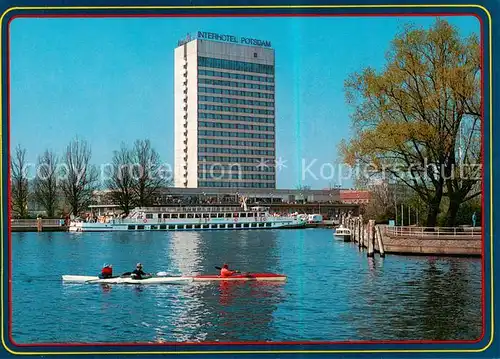 AK / Ansichtskarte  Potsdam Schiffsanlegestelle und Interhotel Potsdam Potsdam