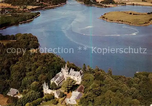 AK / Ansichtskarte Pont Aven a Port Manech sur les rives boisees de lAven Le Chateau du Henant en Nevez Vue aerienne Pont Aven