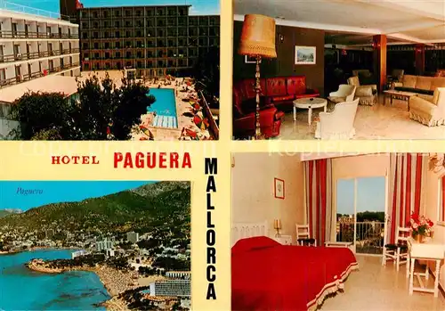 AK / Ansichtskarte 73797129 Paguera_Mallorca_Islas_Baleares_ES Hotel Paguera Pool Fliegeraufnahme Foyer Appartement 