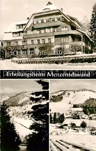 AK / Ansichtskarte  Menzenschwand Erholungsheim Winterpanorama Schwarzwald Menzenschwand