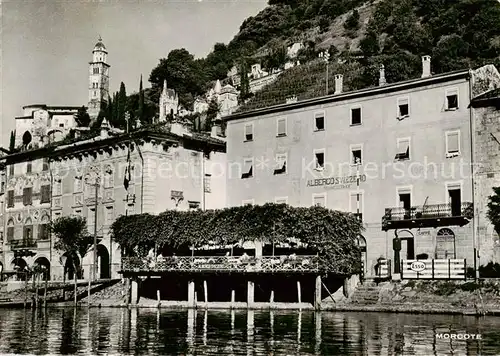 AK / Ansichtskarte Morcote_Lago_di_Lugano_TI Albergo Svizzero am Luganer See 