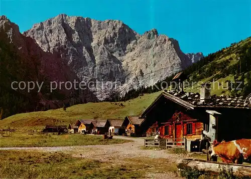 AK / Ansichtskarte 73797213 Eng_Alm_1272m_Tirol mit Karwendel 