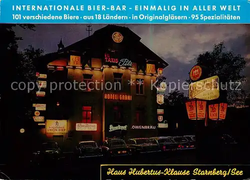 AK / Ansichtskarte 73797223 Starnberg_Starnbergersee Haus Hubertus Klause Hotel Garni Internationale Bierbar 