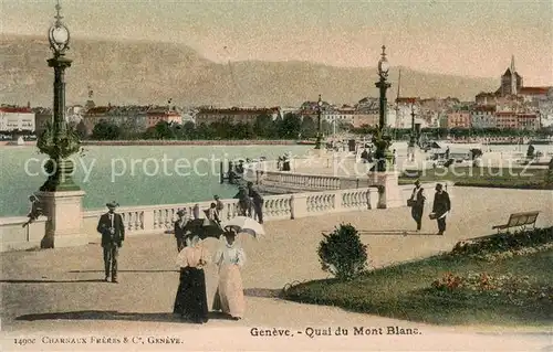 AK / Ansichtskarte Geneve_GE Quai du Mont Blanc Geneve_GE
