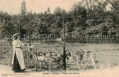 AK / Ansichtskarte Geneve_GE Ariana Parc aux daims Geneve_GE