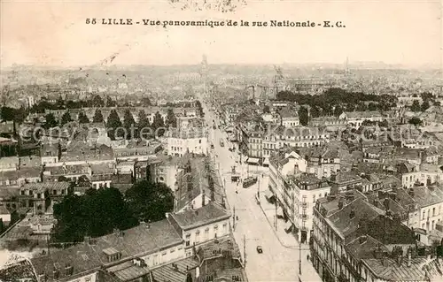 AK / Ansichtskarte Lille_59 Vue panoramique de la rue Nationale  